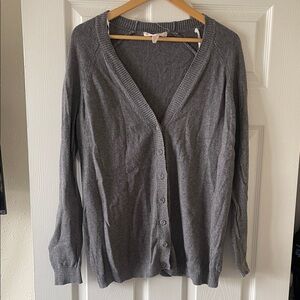 Forever 21 Gray Button-Front Cardigan